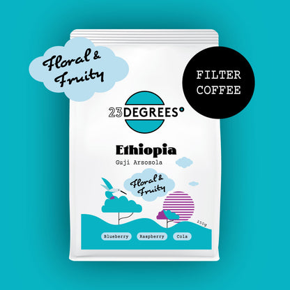 Ethiopian filter coffee roasted by 23 Degrees Coffee Roasters